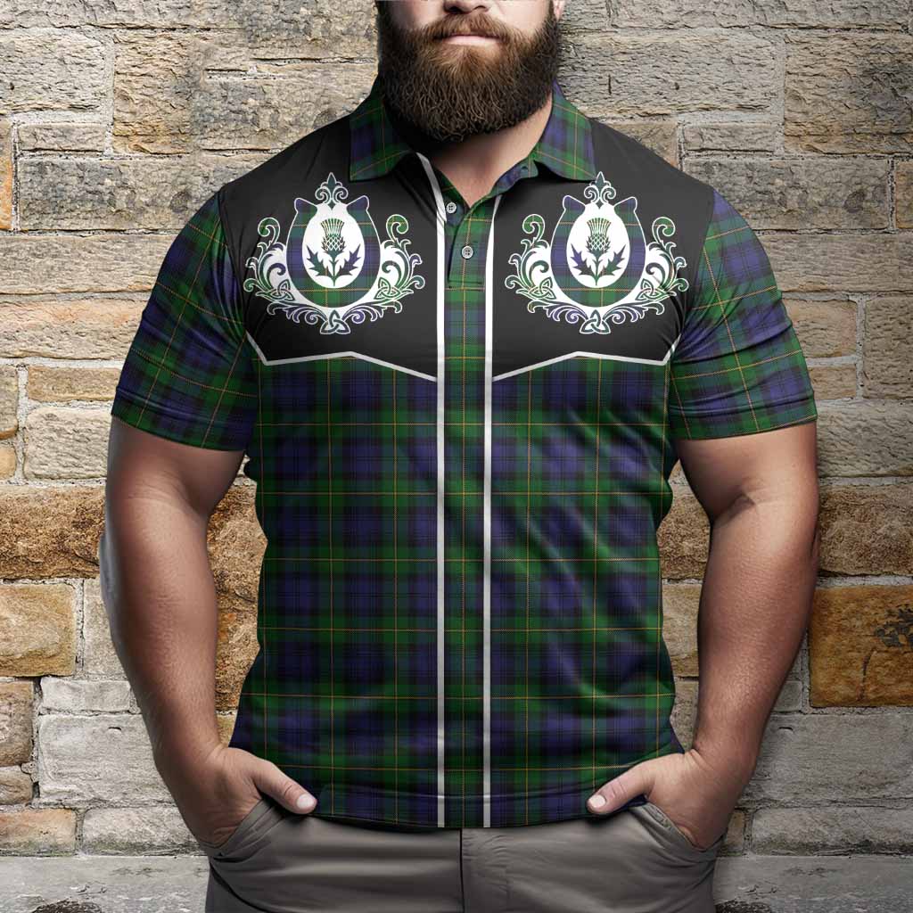 Gordon Tartan Polo Shirt Horseshoe Ornament - Tartan Vibes Clothing