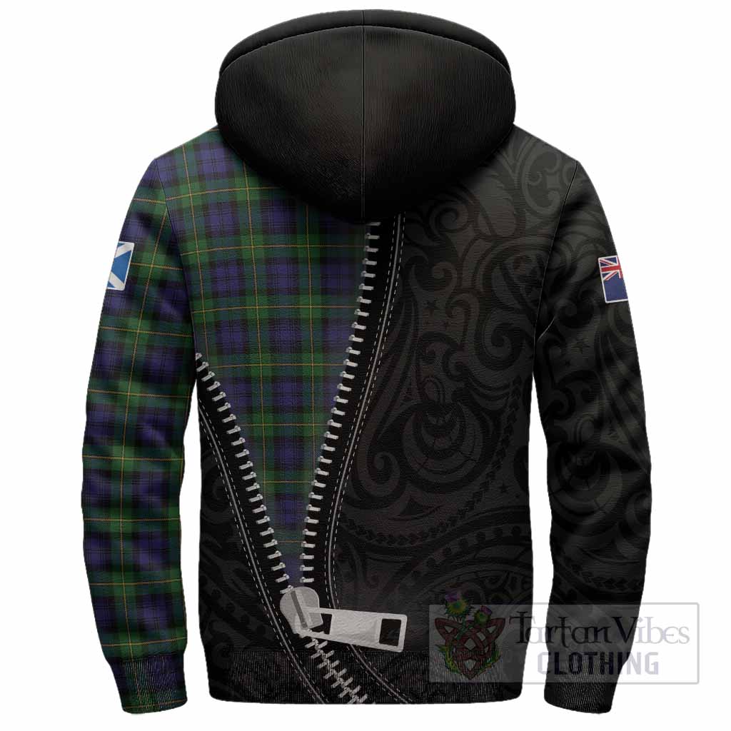 Gordon Tartan Sherpa Hoodie New Zealand Pattern Unique Zipper Stylized