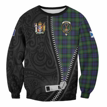 Gordon Tartan Sweatshirt New Zealand Pattern Unique Zipper Stylized
