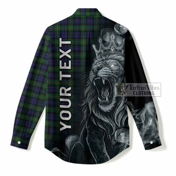 Gordon Tartan Women Casual Shirt Roaring Lion Heritage