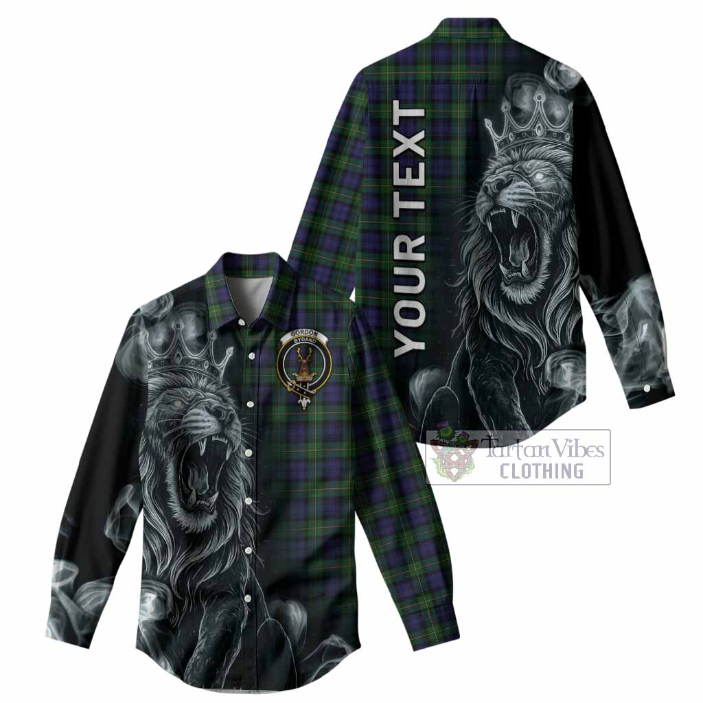 Gordon Tartan Women Casual Shirt Roaring Lion Heritage