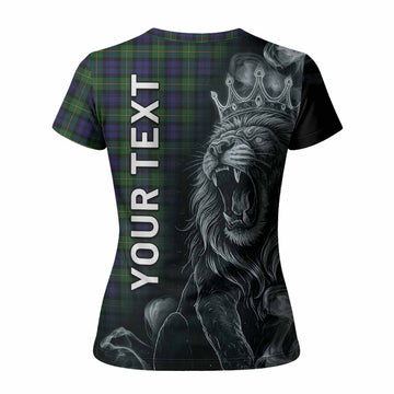 Gordon Tartan Women T shirt Roaring Lion Heritage