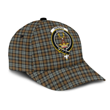 Gordon Weathered Tartan Classic Cap with Family Crest