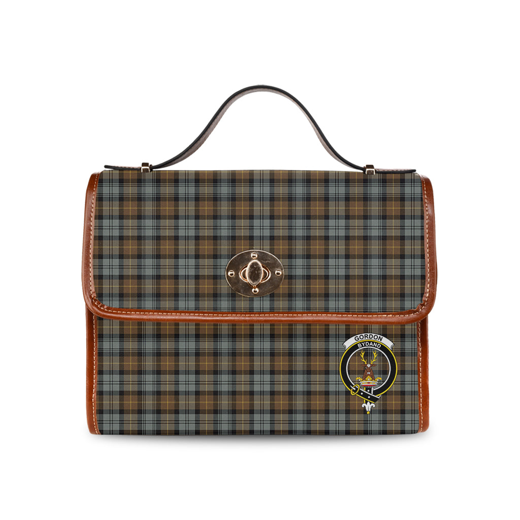 gordon-weathered-tartan-leather-strap-waterproof-canvas-bag-with-family-crest
