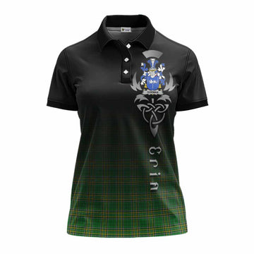 Gorman Irish Clan Women's Polo Shirt with Coat of Arms Erin Go Bragh Celtic Inspired