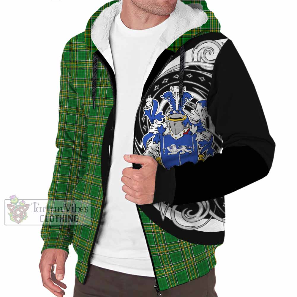 Tartan Vibes Clothing Gorman Irish Clan Sherpa Hoodie Celtic Circle Style