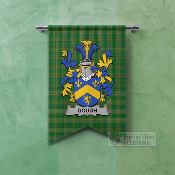 Gough Irish Clan Tartan Gonfalon, Tartan Banner with Coat of Arms