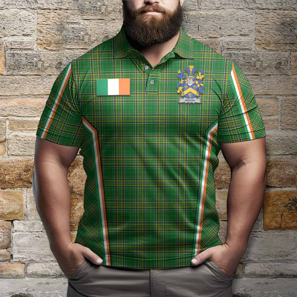 Gough Irish Clan Coat of Arm Tartan Polo Shirt Flag Style