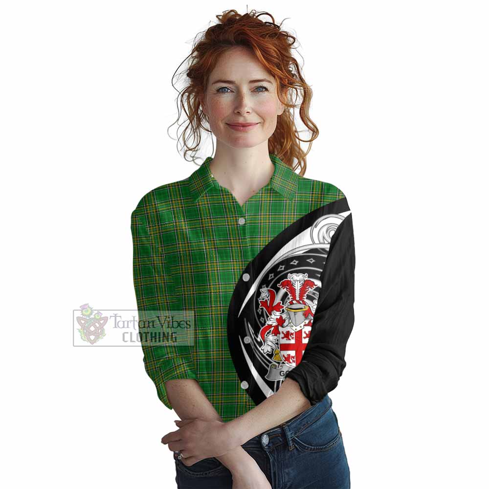 Tartan Vibes Clothing Goulding Irish Clan Women's Casual Shirt Celtic Circle Style