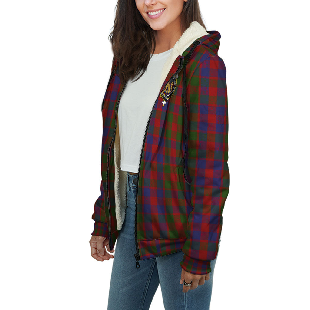 Gow Tartan Sherpa Hoodie with Family Crest Unisex - Tartan Vibes Clothing