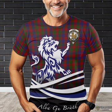 Gow Tartan T-Shirt with Alba Gu Brath Regal Lion Emblem Kid's Shirt - Tartan Vibes Clothing