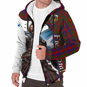 Gow Crest Tartan Sherpa Hoodie Inspired by the Freedom of Scottish Warrior Unisex S - Tartan Vibes Clothing
