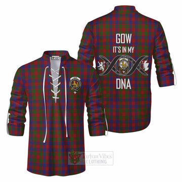 Gow Tartan Ghillie Kilt Shirt with Family Crest DNA In Me Style Men - Tartan Vibes Clothing