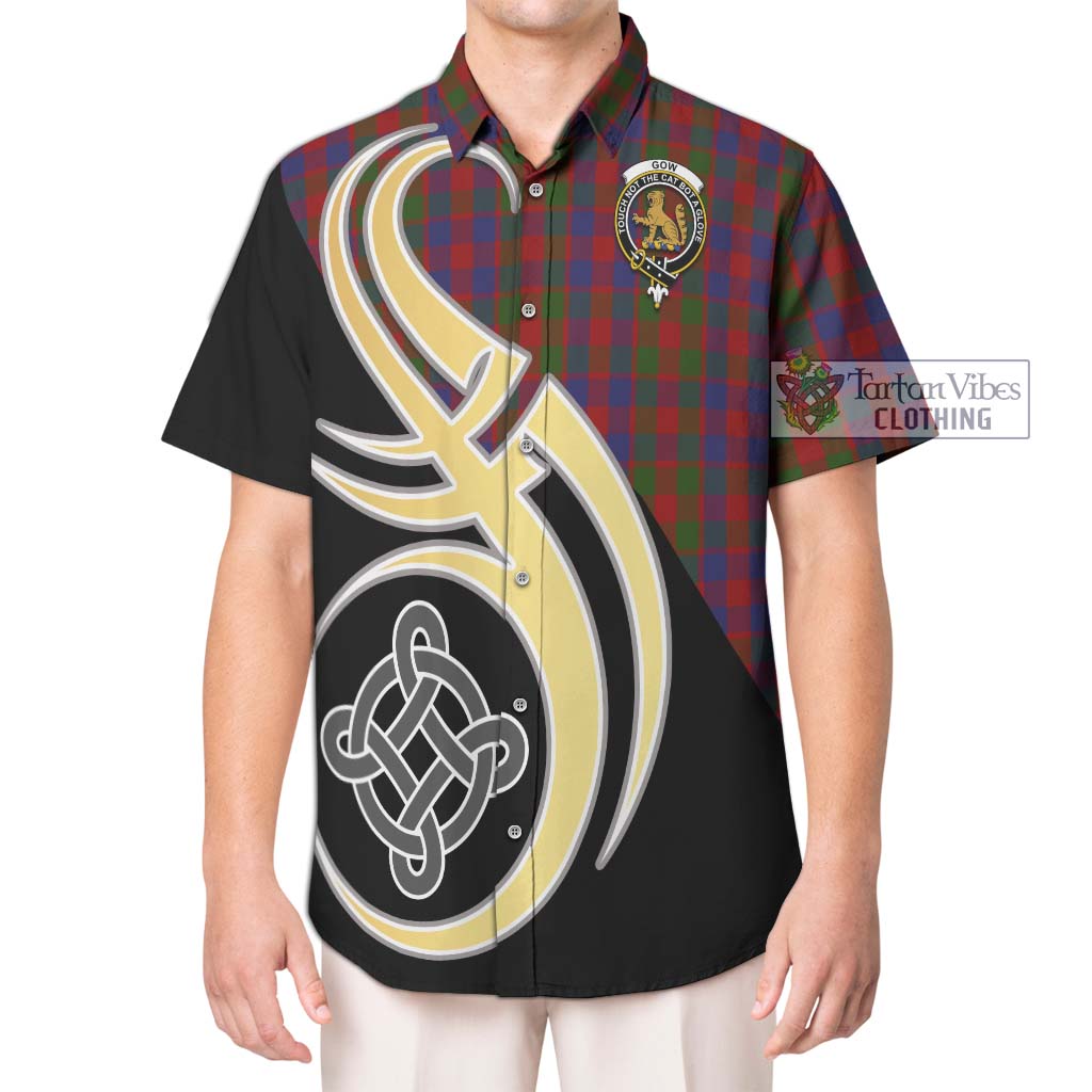Gow Tartan Hawaiian Shirt with Family Crest and Celtic Symbol Style Kid - Tartan Vibes Clothing