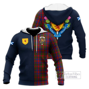 Gow Tartan Knitted Hoodie Alba with Scottish Lion Royal Arm Half Style Unisex Knitted Pullover Hoodie - Tartan Vibes Clothing