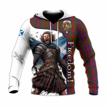 Gow Crest Tartan Knitted Hoodie Inspired by the Freedom of Scottish Warrior Unisex Knitted Pullover Hoodie - Tartan Vibes Clothing