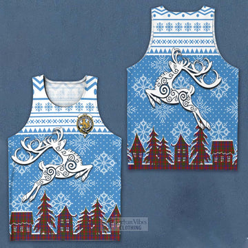 Gow Clan Christmas Men's Tank Top Celtic Reindeer Style Men - Tartan Vibes Clothing