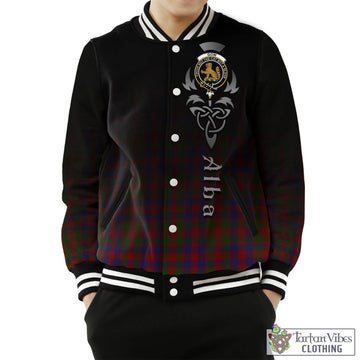 Gow Tartan Baseball Jacket Featuring Alba Gu Brath Family Crest Celtic Inspired Unisex - Tartan Vibes Clothing