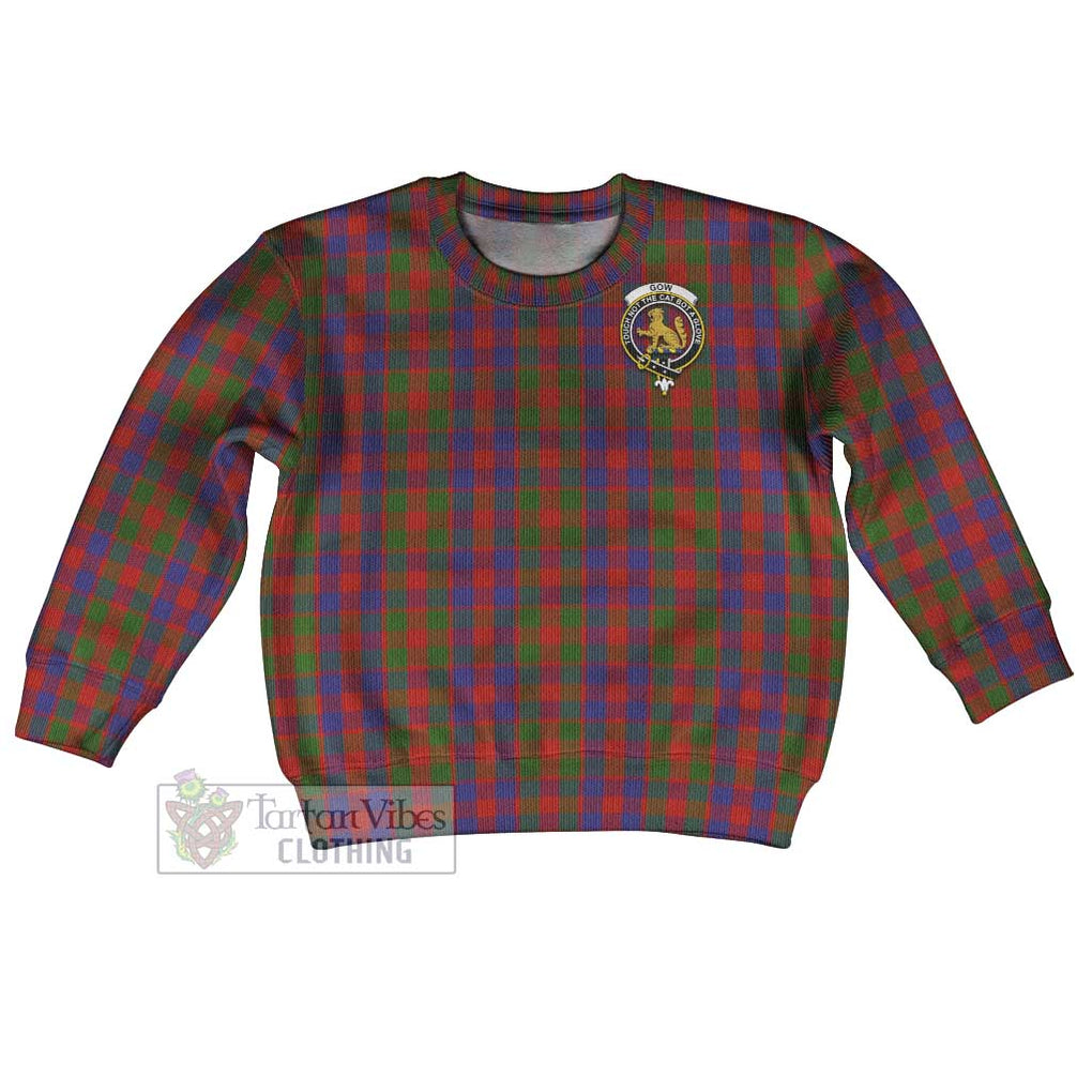 Gow Tartan Kid Ugly Sweater with Family Crest Kid - Tartan Vibes Clothing