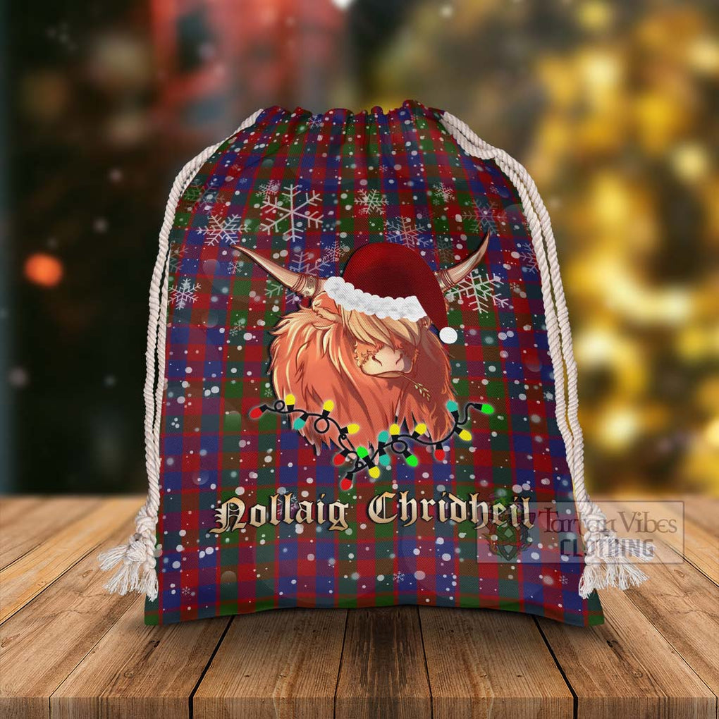 Gow Tartan Christmas Santa's Bag with Twinkle Highland Cattle - Tartan Vibes Clothing