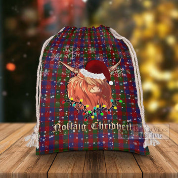 Gow Tartan Christmas Santa's Bag with Twinkle Highland Cattle - Tartan Vibes Clothing
