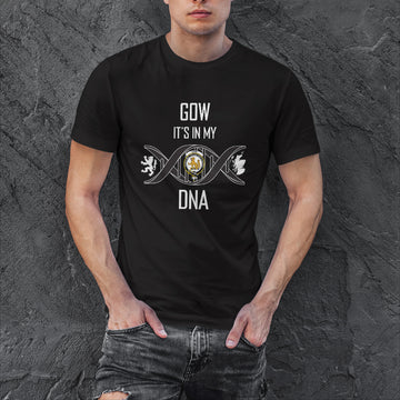 Gow Family Crest DNA In Me Mens Cotton T Shirt 4XL - 2D-tartanvibesclothing