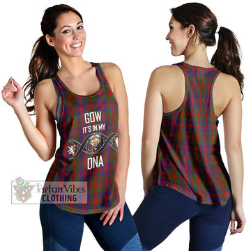 Gow Tartan Women's Racerback Tanks with Family Crest DNA In Me Style 4XL - Tartan Vibes Clothing