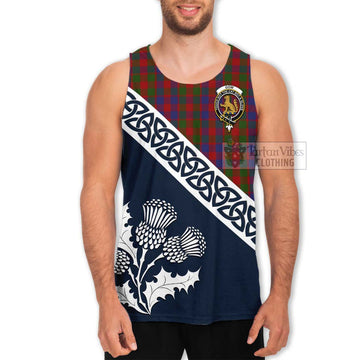 Gow Tartan Men's Tank Top Featuring Thistle and Scotland Map Men - Tartan Vibes Clothing