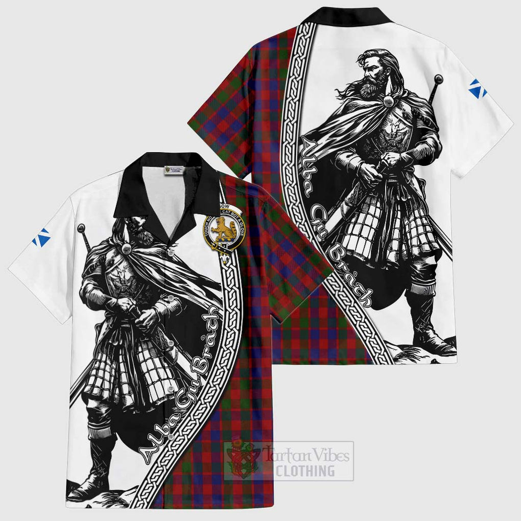 Gow Tartan Clan Crest Hawaiian Shirt with Highlander Warrior Celtic Style Kid - Tartan Vibes Clothing