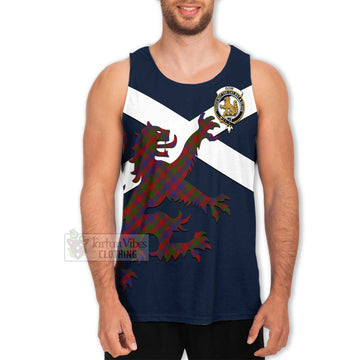 Gow Tartan Lion Rampant Men's Tank Top Proudly Display Your Heritage with Alba Gu Brath and Clan Name Men - Tartan Vibes Clothing