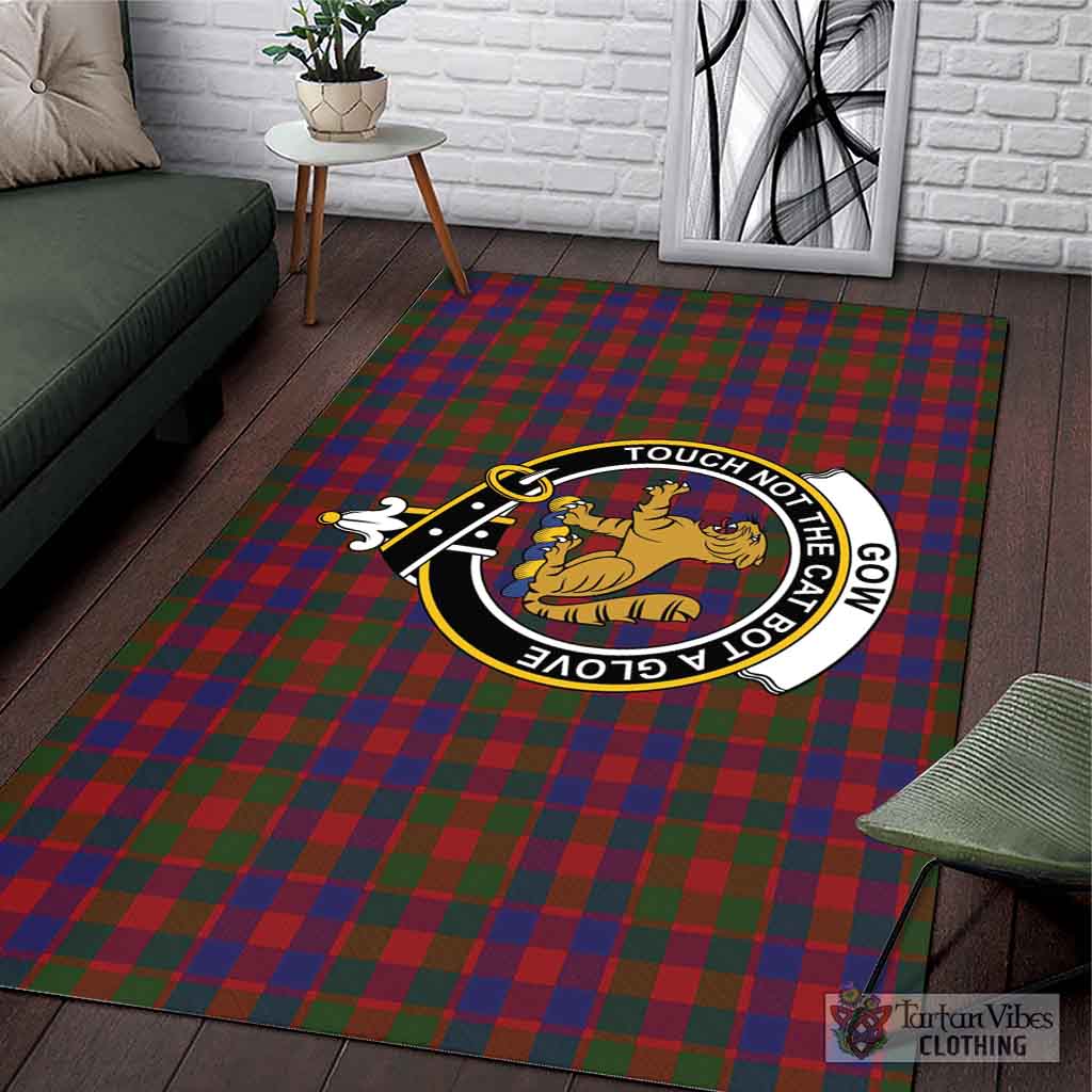 Gow Tartan Area Rug with Family Crest L 59*86 inch (150x220 cm) - Tartan Vibes Clothing