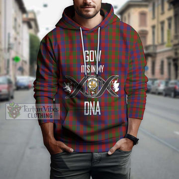 Gow Tartan Hoodie with Family Crest DNA In Me Style Pullover Hoodie - Tartan Vibes Clothing
