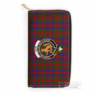 Gow Tartan Women's Leather Wallet with Family Crest