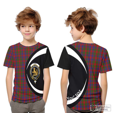 Gow Tartan Kid T-Shirt with Family Crest Circle Style Youth XL Size14 - Tartan Vibes Clothing