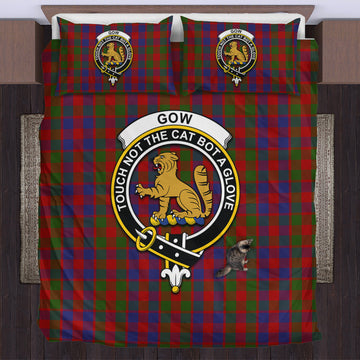 Gow Tartan Bedding Set with Family Crest