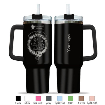 Gow Engraved Family Crest Tumbler with Handle