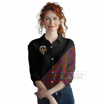 Gow Tartan Women's Casual Shirt with Family Crest and Military Logo Style Female - Tartan Vibes Clothing