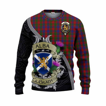 Gow Tartan Family Crest Knitted Sweater Lion Rampant Royal Thistle Shield Celtic Inspired Unisex - Tartan Vibes Clothing
