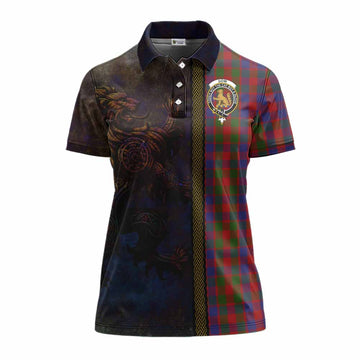 Gow Tartan Family Crest Women's Polo Shirt Alba Gu Brath Be Brave Lion Ancient Style Women - Tartan Vibes Clothing
