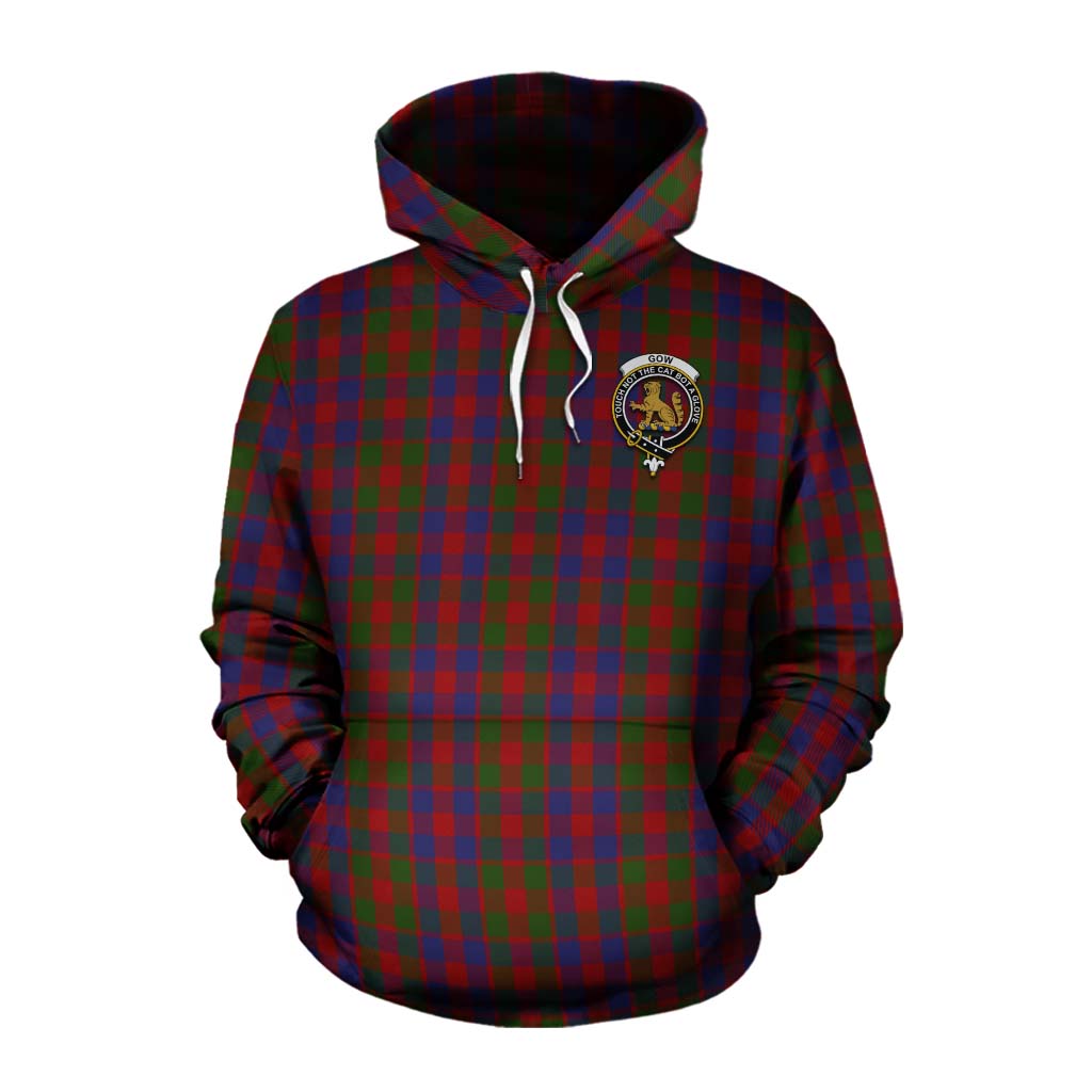 Gow Tartan Cotton Hoodie with Family Crest Celtic Skull Style Pullover Hoodie XS - Tartan Vibes Clothing