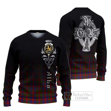 Gow Tartan Ugly Sweater Featuring Alba Gu Brath Family Crest Celtic Inspired Unisex - Tartan Vibes Clothing