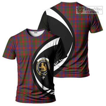 Tartan Vibes Clothing Gow Tartan T-Shirt with Family Crest Circle Style