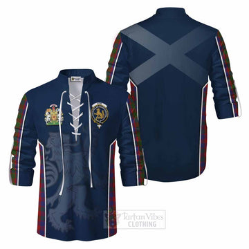 Gow Tartan Ghillie Kilt Shirt with Family Crest and Lion Rampant Vibes Sport Style Men - Tartan Vibes Clothing
