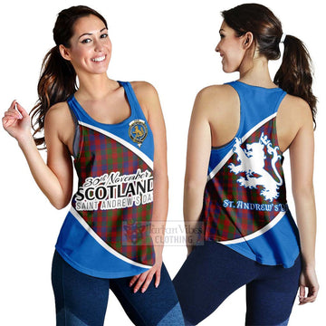 Gow Family Crest Tartan Women's Racerback Tanks Celebrate Saint Andrew's Day in Style 4XL - Tartan Vibes Clothing