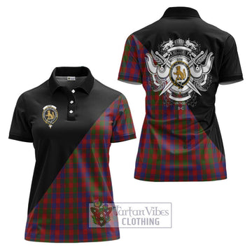 Gow Tartan Women's Polo Shirt with Family Crest and Military Logo Style Women - Tartan Vibes Clothing