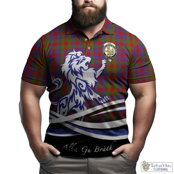 Gow Tartan Polo Shirt with Alba Gu Brath Regal Lion Emblem Kid - Tartan Vibes Clothing