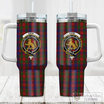 Gow Tartan Tumbler with Handle with Family Crest One Size 40 OZ - Tartan Vibes Clothing