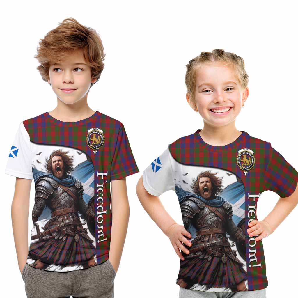 Gow Crest Tartan Kid T-Shirt Inspired by the Freedom of Scottish Warrior Youth XL Size14 - Tartan Vibes Clothing