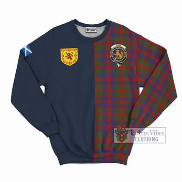 Gow Tartan Sweatshirt Alba with Scottish Lion Royal Arm Half Style Unisex - Tartan Vibes Clothing