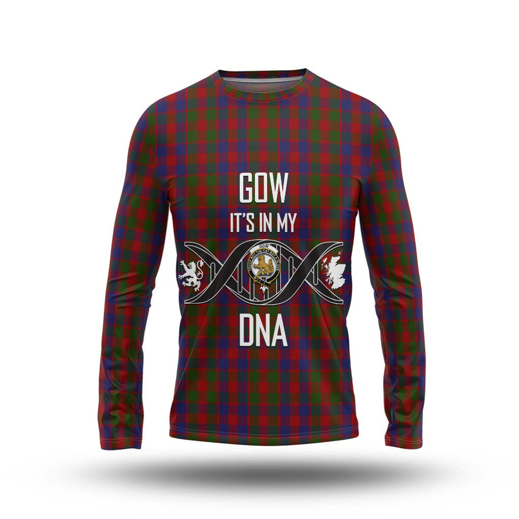 Gow Tartan Long Sleeve T-Shirt with Family Crest DNA In Me Style Unisex - Tartan Vibes Clothing